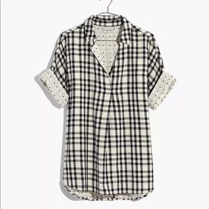 Madewell Courier Button-Back Shirt in Double-Faced Plaid